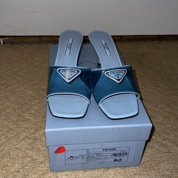 Prada ciabatte clear slide in Celeste - Picture 3 of 7